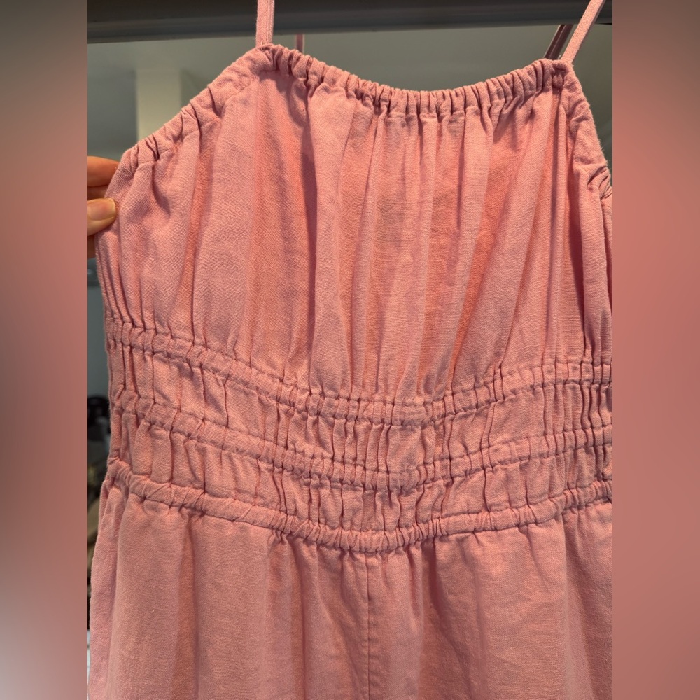 Old Navy Waist Defining Linen Blend Pink Jumpsuit - Picture 3 of 6